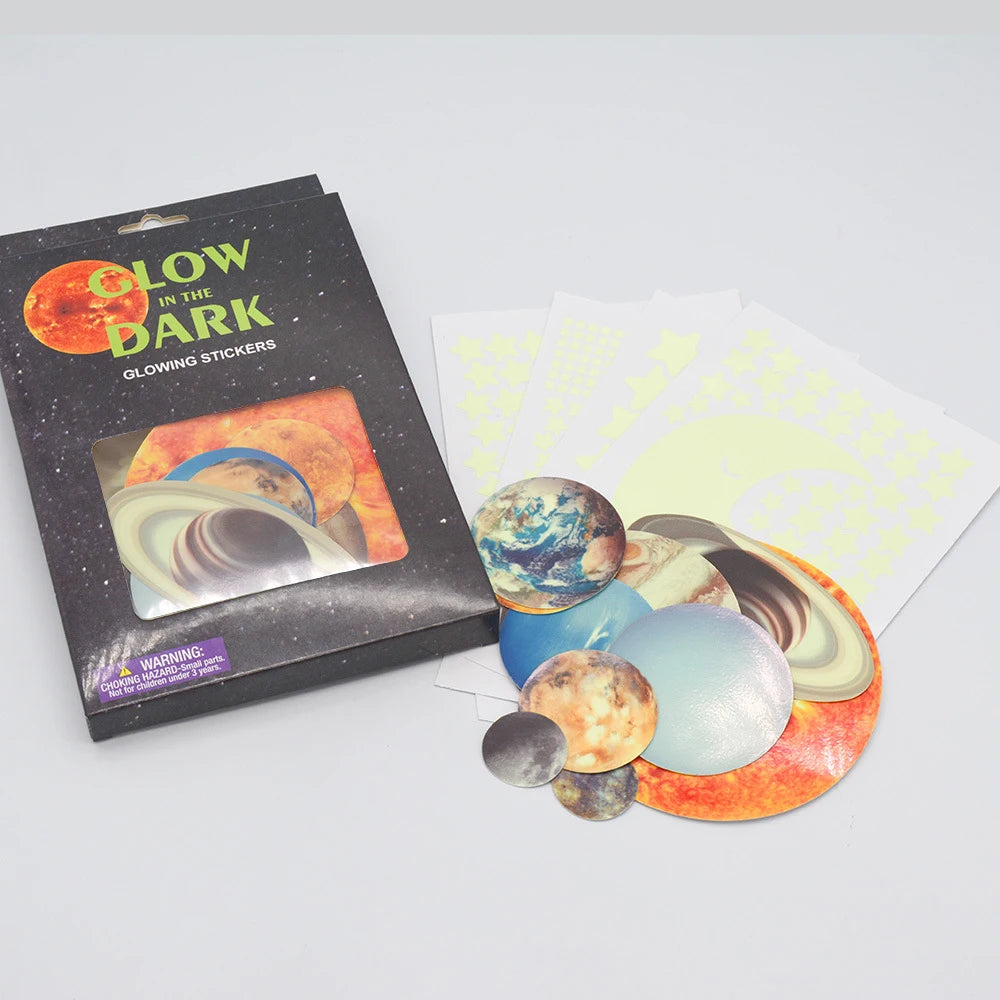 Luminous Solar System Glowing Stickers
