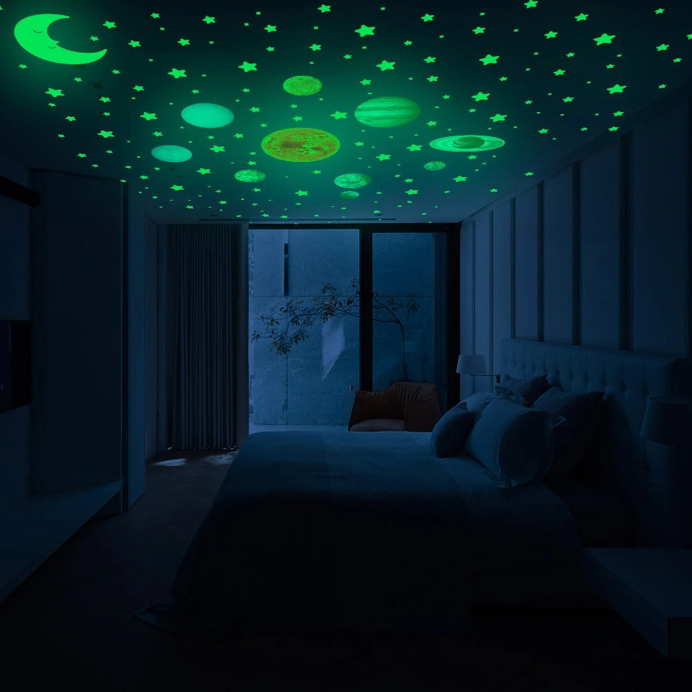 Solor System Glowing Stickers
