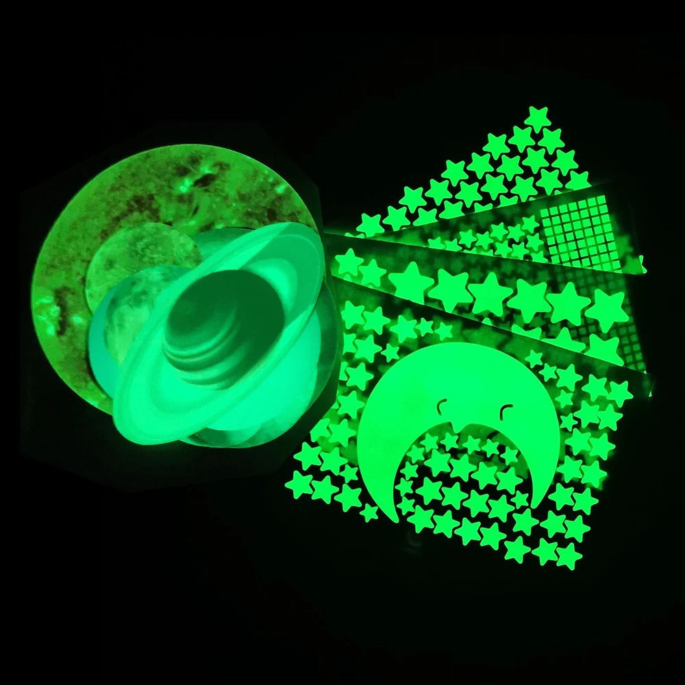 Solor System Glowing Stickers